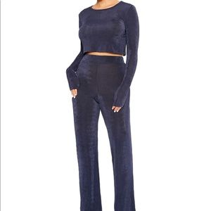 NWT Naked Wardrobe Set it Off Wideleg Set